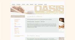 Desktop Screenshot of oasis-naturmatratzen.de