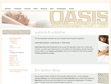 Tablet Screenshot of oasis-naturmatratzen.de